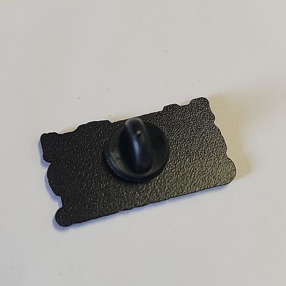 Black and Red Enamel Pin - Picture 3 of 4